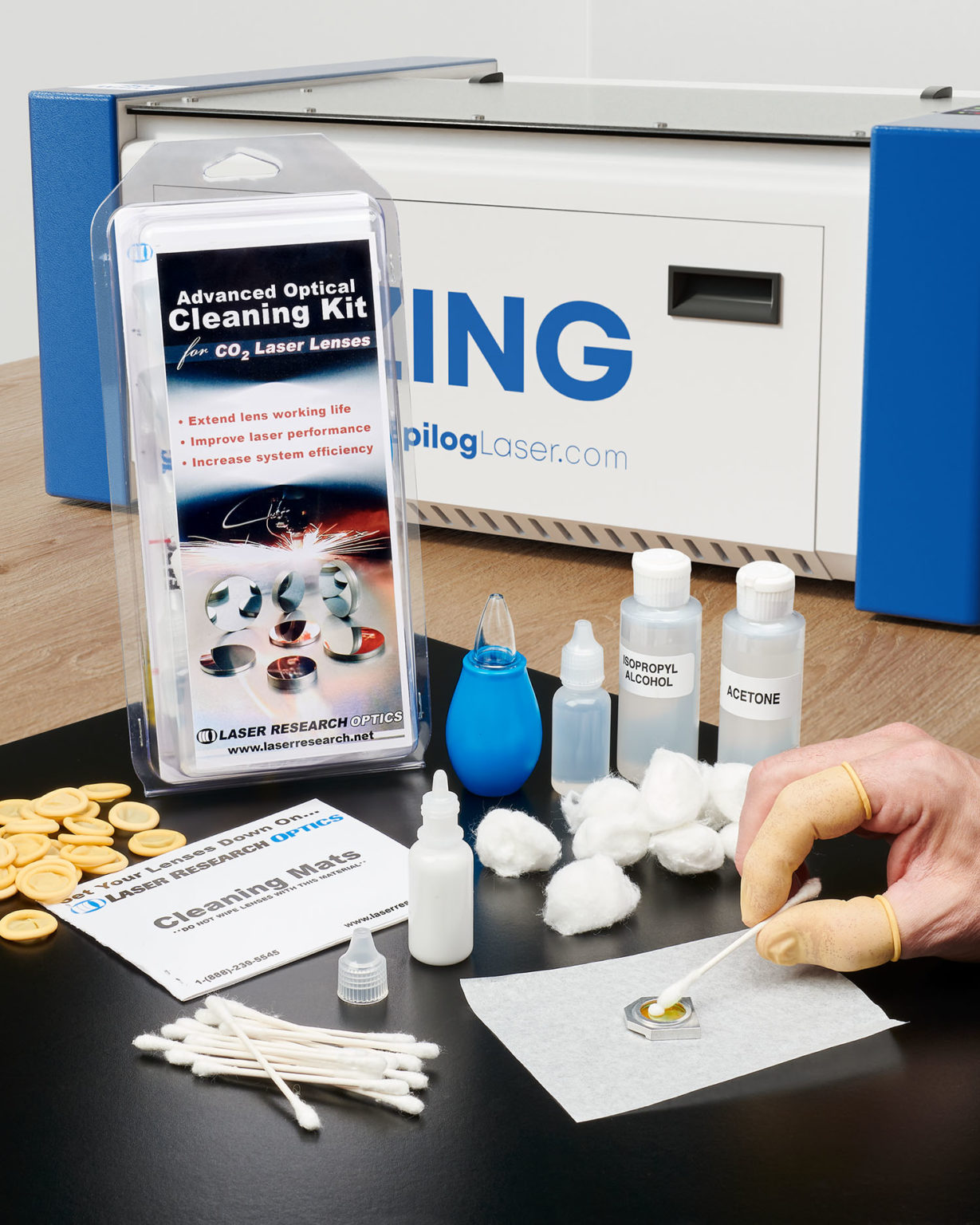 LASER OPTICS CLEANING KIT IMPROVES CUT QUALITY AND LENS LIFE Laser